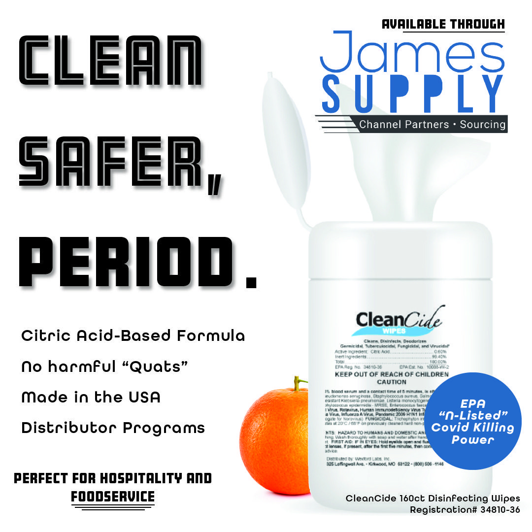 James Supply CleanCide Ad